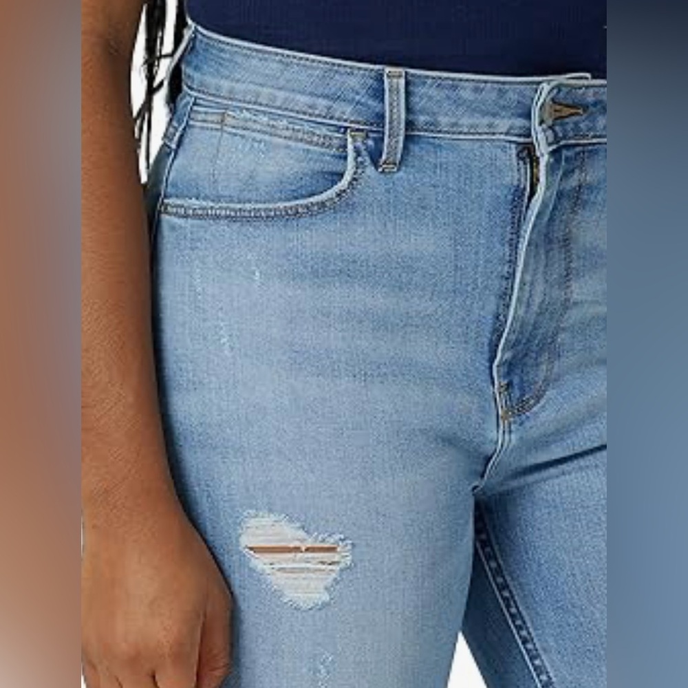 Wrangler High Rise Unforgettable Skinny Blue Jeans Womens Size 14/32 - Picture 4 of 13